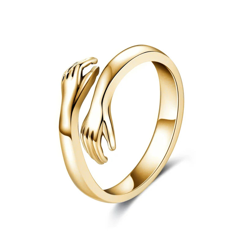 Ring Hug™ Handmade Sterling Silver S925 Customizable Gift Idea for Him Her Luxury Jewelry with Gift Box and Thank You Note