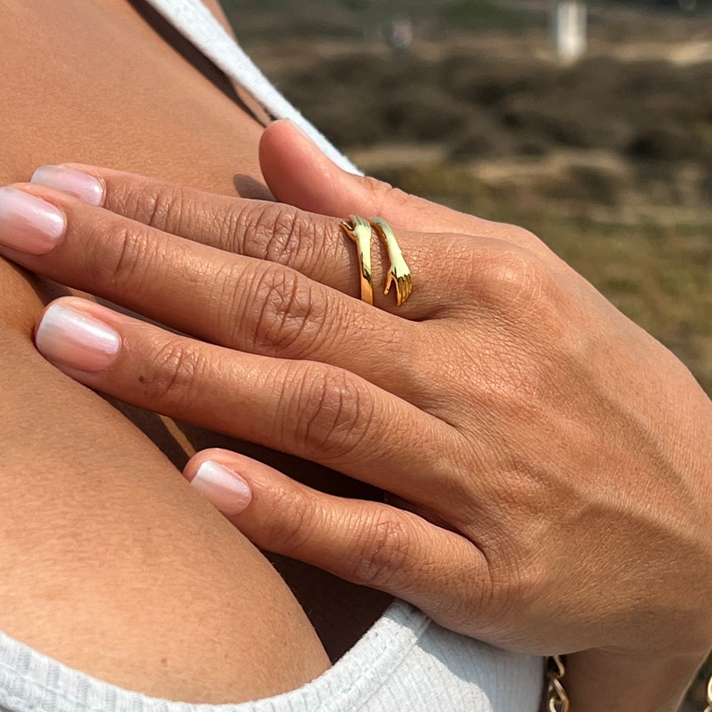 Ring Hug™ Handmade Sterling Silver S925 Customizable Gift Idea for Him Her Luxury Jewelry with Gift Box and Thank You Note