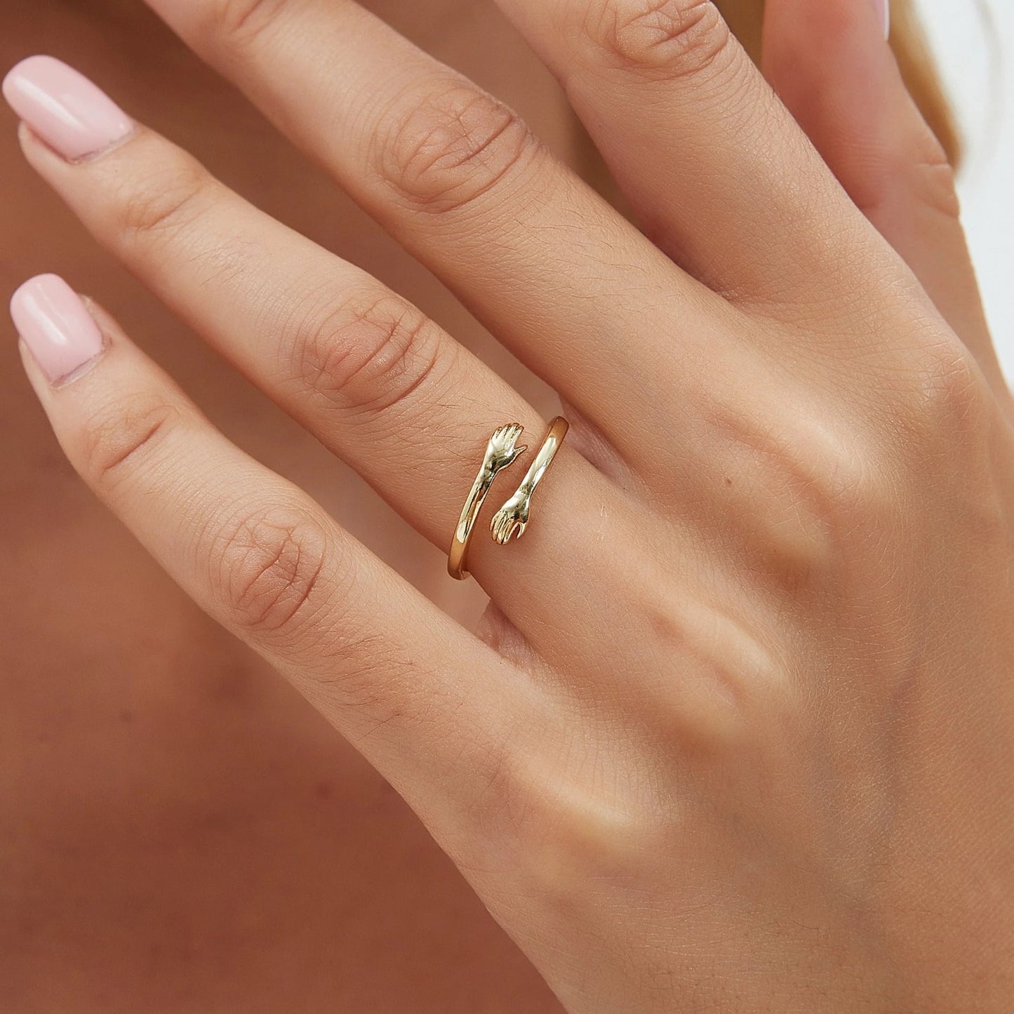Ring Hug™ Handmade Sterling Silver S925 Customizable Gift Idea for Him Her Luxury Jewelry with Gift Box and Thank You Note