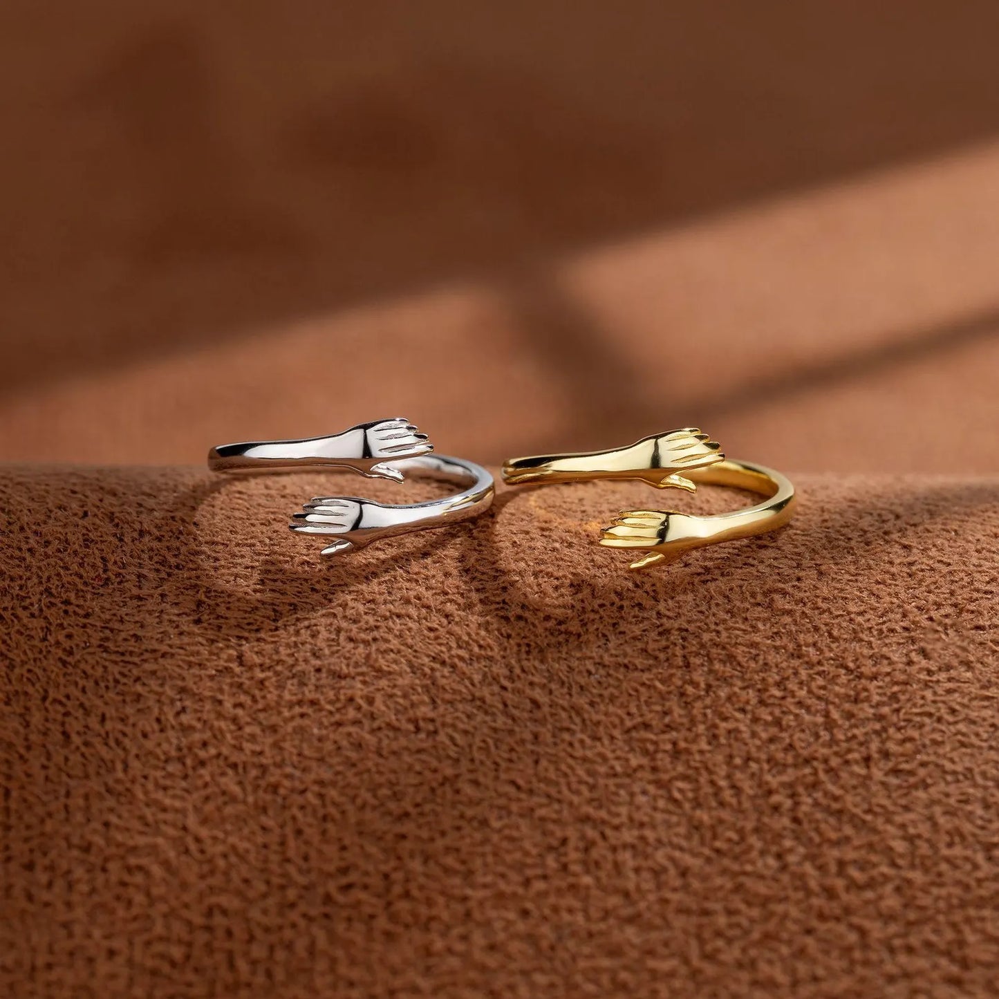 Ring Hug™ Handmade Sterling Silver S925 Customizable Gift Idea for Him Her Luxury Jewelry with Gift Box and Thank You Note