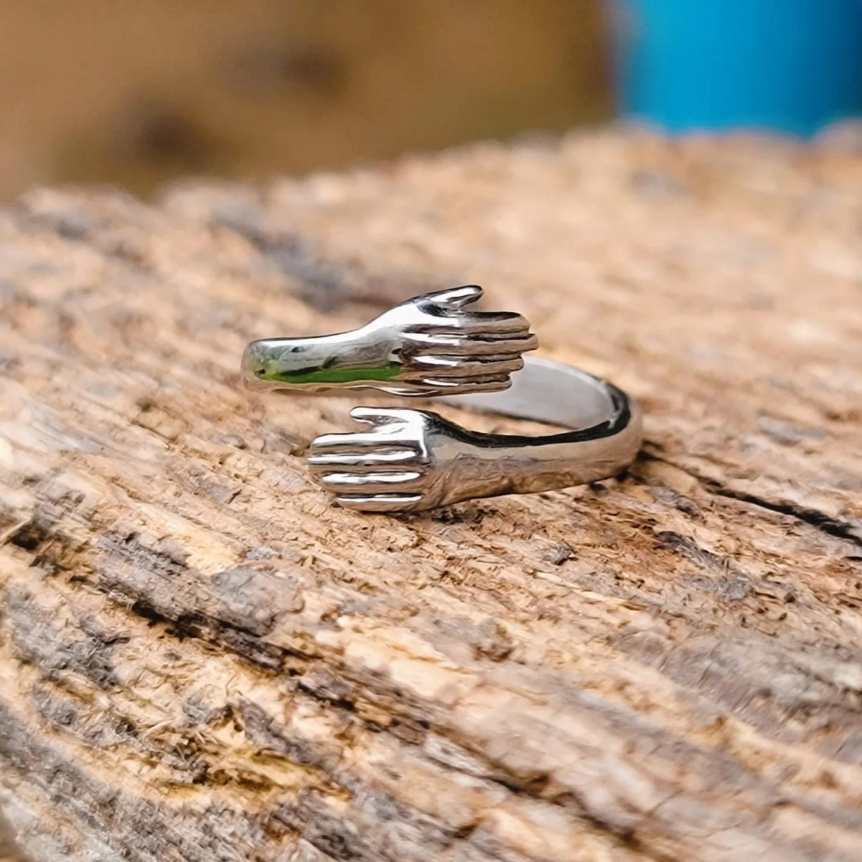 Ring Hug™ Handmade Sterling Silver S925 Customizable Gift Idea for Him Her Luxury Jewelry with Gift Box and Thank You Note
