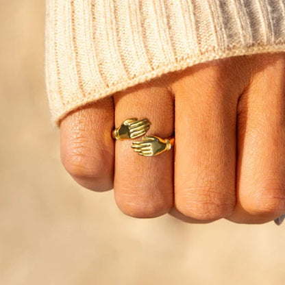 Ring Hug™ Handmade Sterling Silver S925 Customizable Gift Idea for Him Her Luxury Jewelry with Gift Box and Thank You Note